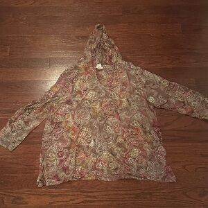 Soft Surroundings Paisley Hooded Top - Multicolor